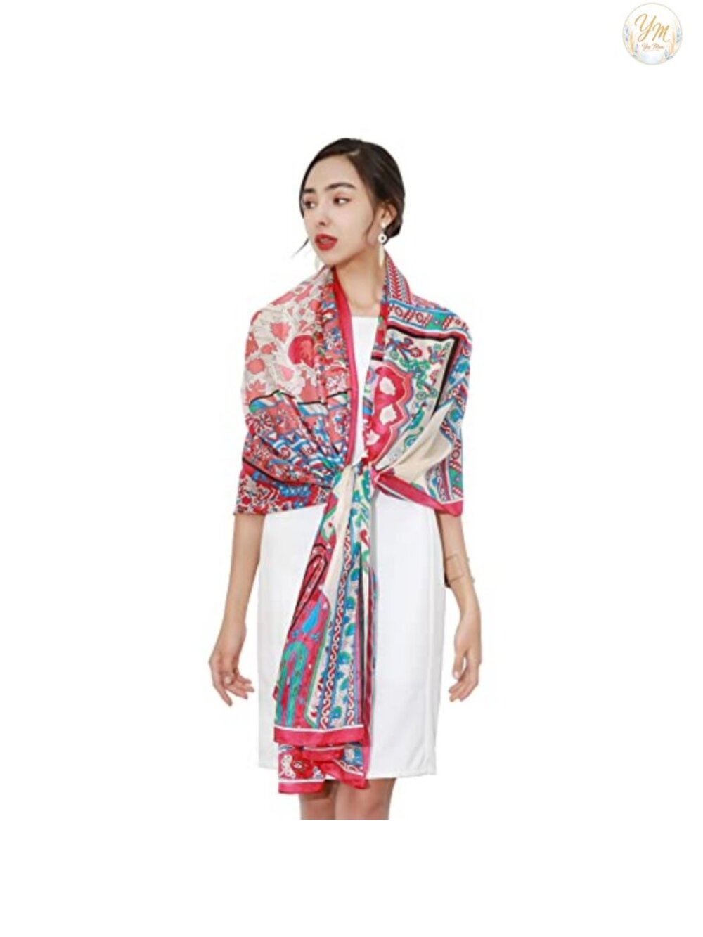 100% Mulberry Silk Pashmina Shawl Wrap Women Large Oversized Lightweight Luxury